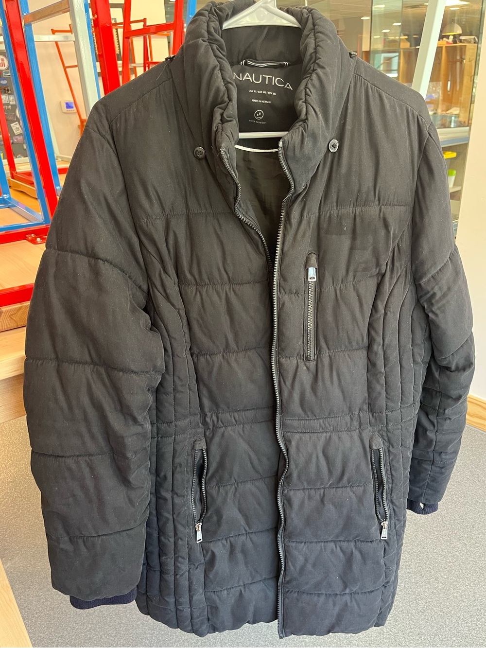 Nautica Women’s Black Quilted Insulated Puffer Coat